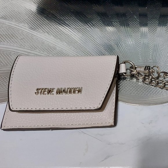 Steve Madden Clip On Pouches Keychain Handbag Mini Bags Wallet Mirror Inside - Picture 3 of 8